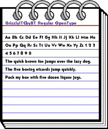 ITC Grizzly Regular animated font preview