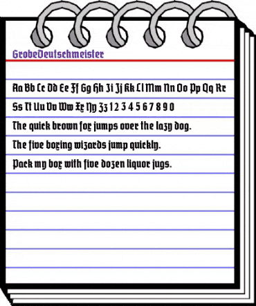 Grobe Deutschmeister Regular animated font preview