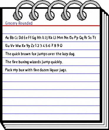 Grocery Rounded Regular animated font preview