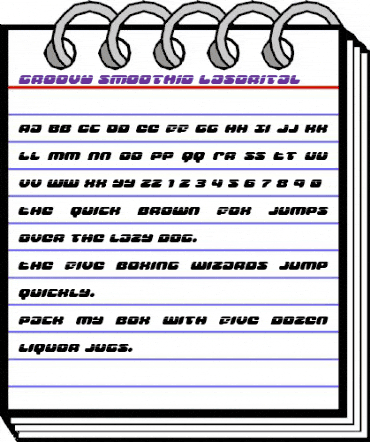Groovy Smoothie Laser Italic Italic animated font preview