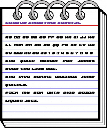 Groovy Smoothie Semi-Italic Semi-Italic animated font preview