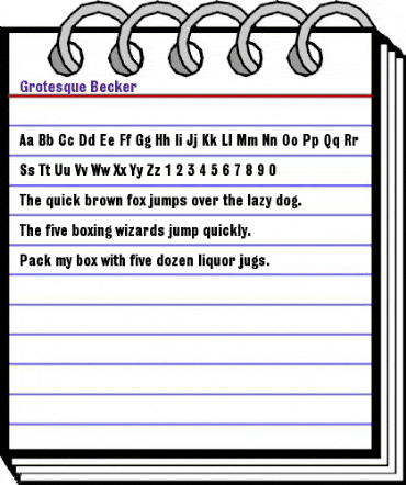 Grotesque Becker Regular animated font preview Grotesque Becker Regular animated font preview