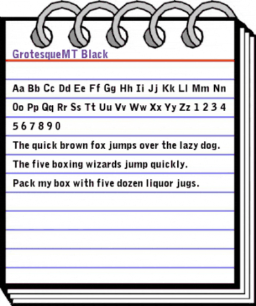 GrotesqueMT-Black Black animated font preview