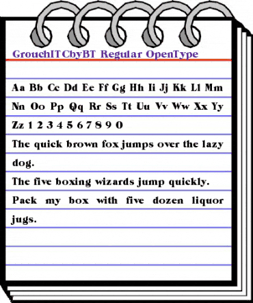 ITC Grouch Regular animated font preview ITC Grouch Regular animated font preview