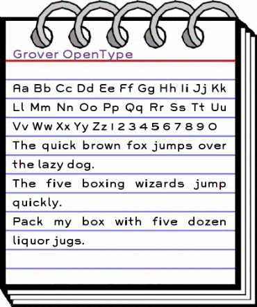 Grover Regular animated font preview Grover Regular animated font preview