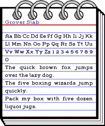 Grover Slab Regular animated font preview Grover Slab Regular animated font preview