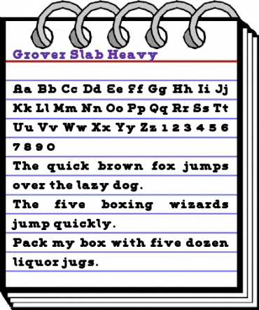 Grover Slab Heavy Regular animated font preview