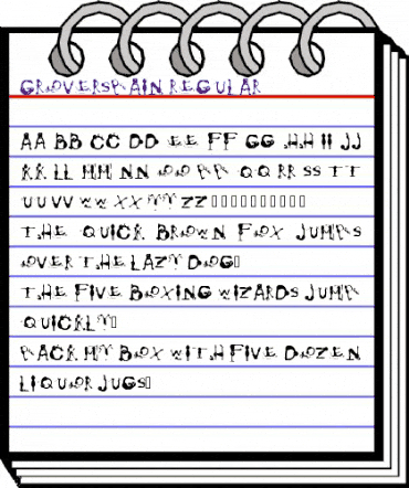 Grovers Pain Regular animated font preview