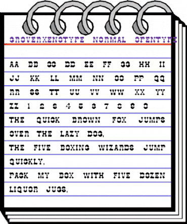 GroverXenotype Normal animated font preview