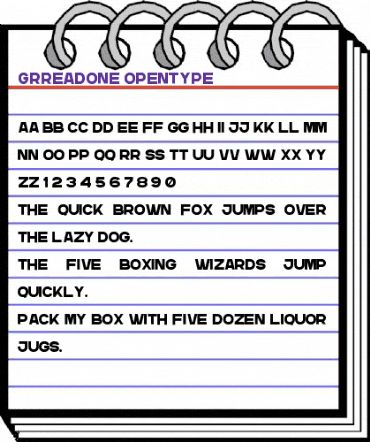 GR Read One Regular animated font preview