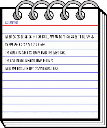 Grumbear Regular animated font preview