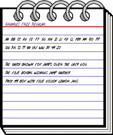 Grunges Free Regular animated font preview