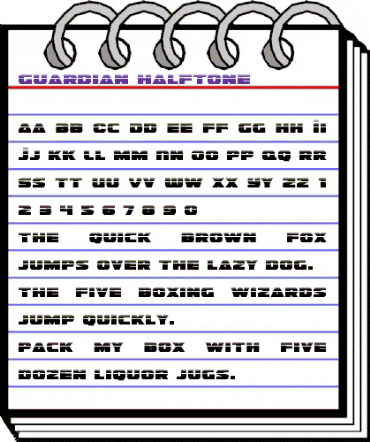 Guardian Halftone Regular animated font preview Guardian Halftone Regular animated font preview