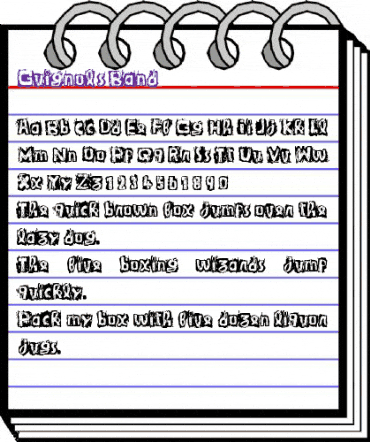 Guignols Band Regular animated font preview