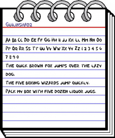 Guilin shad2 Regular animated font preview