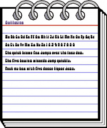 Guillotine Regular animated font preview