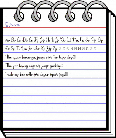 Guinevere Regular animated font preview