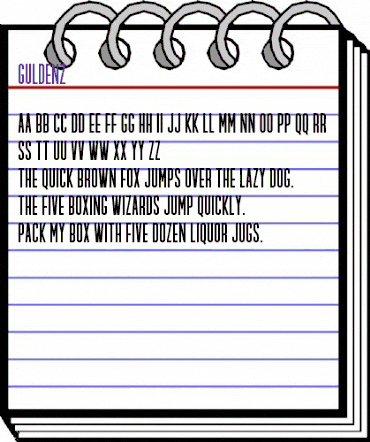 GULDENZ Regular animated font preview