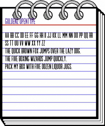 GULDENZ Regular animated font preview
