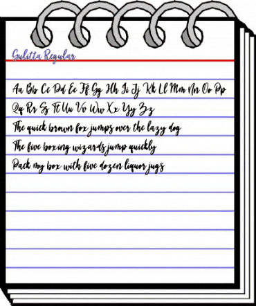 Gulitta Regular animated font preview Gulitta Regular animated font preview