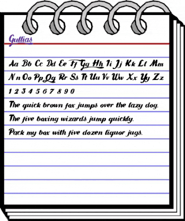 Gullias Gullias animated font preview