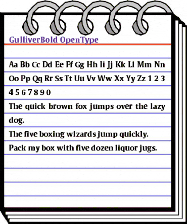 Gulliver Bold Regular animated font preview