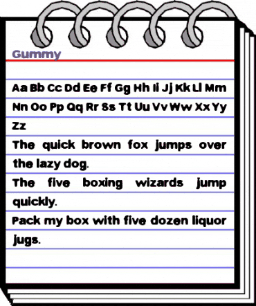 Gummy Regular animated font preview