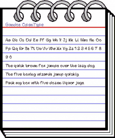 Gundos Regular animated font preview