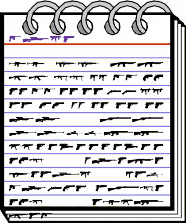Guns Regular animated font preview