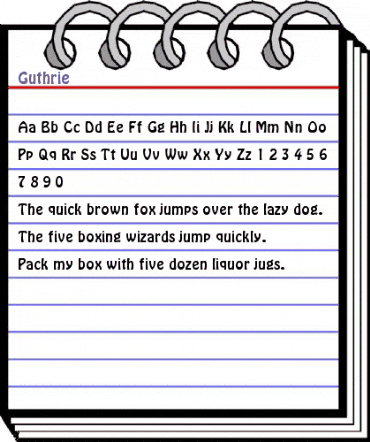 Guthrie Regular animated font preview