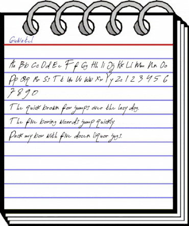 Guwatel Thin animated font preview