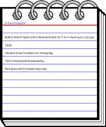 GVB Bus Pid Regular animated font preview GVB Bus Pid Regular animated font preview