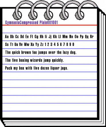 GymnasiaCompressed Plain animated font preview GymnasiaCompressed Plain animated font preview