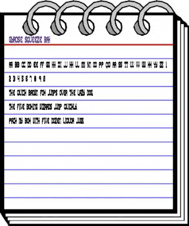 Gyrose Squeeze BRK Normal animated font preview