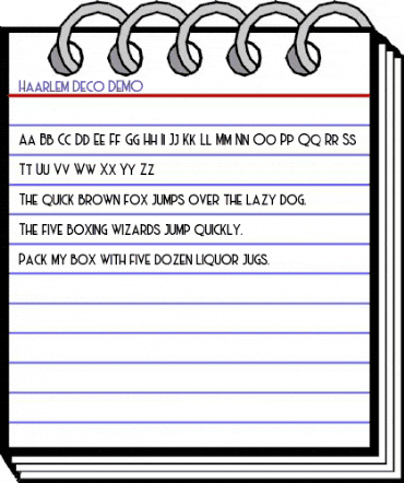 Haarlem Deco DEMO Regular animated font preview