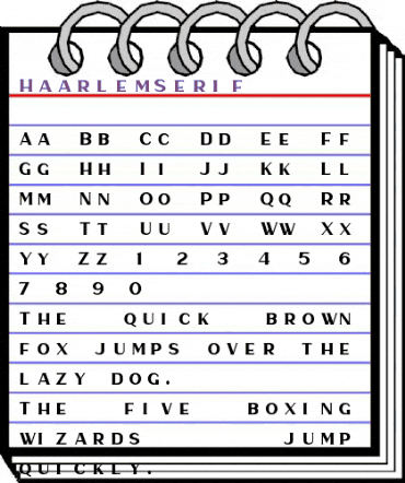 Haarlem Serif DEMO Regular animated font preview