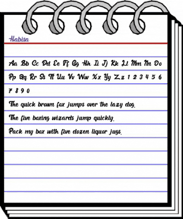 Habisa Regular animated font preview