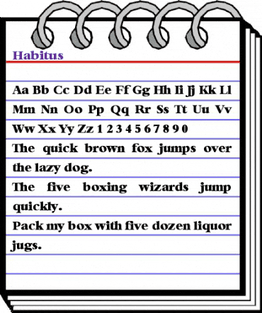 Habitus Regular animated font preview