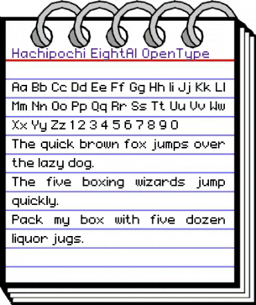 Hachipochi EightAl animated font preview Hachipochi EightAl animated font preview