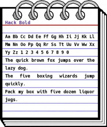 Hack Bold animated font preview Hack Bold animated font preview