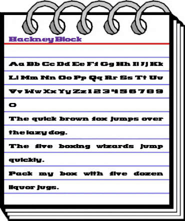 Hackney Block Regular animated font preview Hackney Block Regular animated font preview