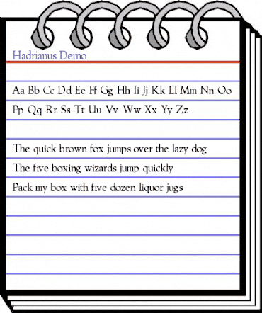Hadrianus Demo Regular animated font preview Hadrianus Demo Regular animated font preview