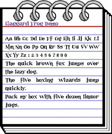 Haggard Frog Demo Regular animated font preview Haggard Frog Demo Regular animated font preview