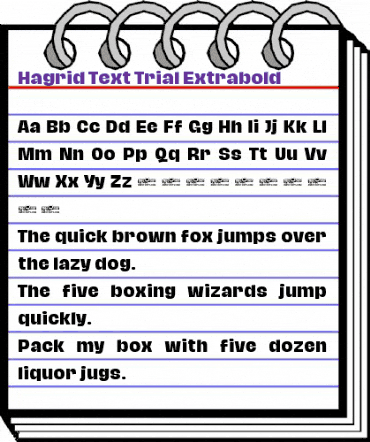 Hagrid Text Trial Extrabold animated font preview