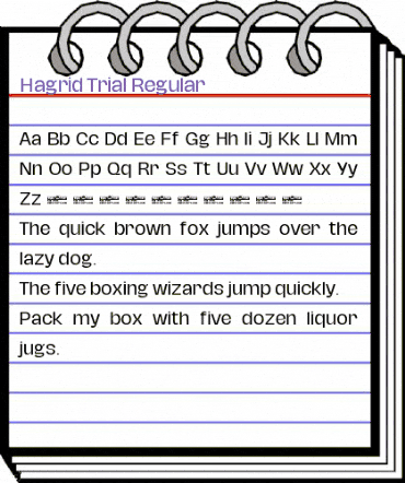 Hagrid Trial Regular animated font preview