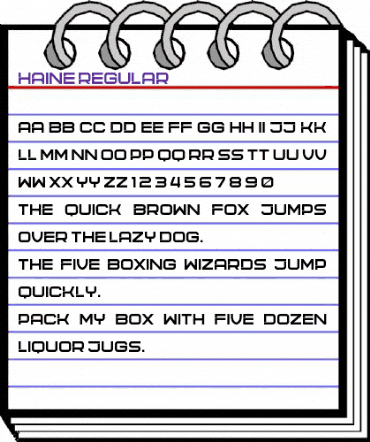 Haine Regular animated font preview Haine Regular animated font preview