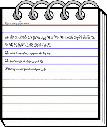 Hairspray Brunette animated font preview