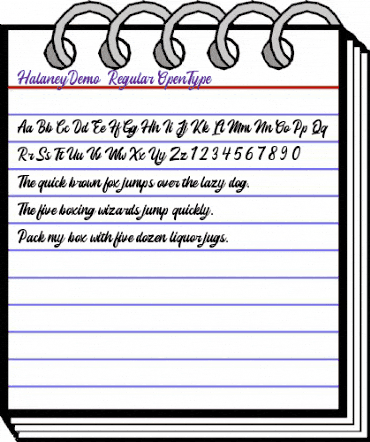 Halaney Demo Regular animated font preview Halaney Demo Regular animated font preview