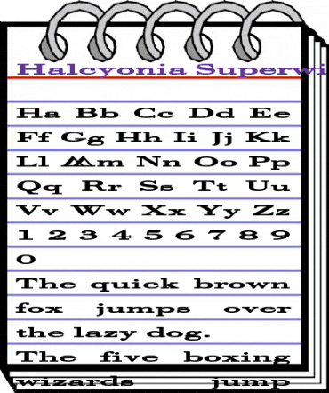 Halcyonia Superwide animated font preview