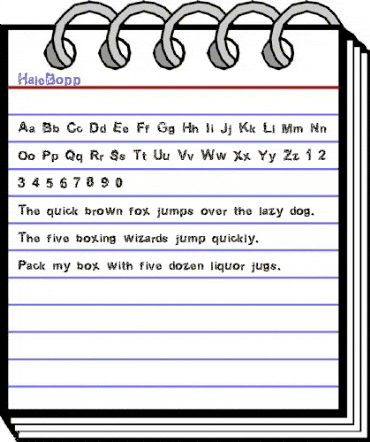 HaleBopp Regular animated font preview HaleBopp Regular animated font preview